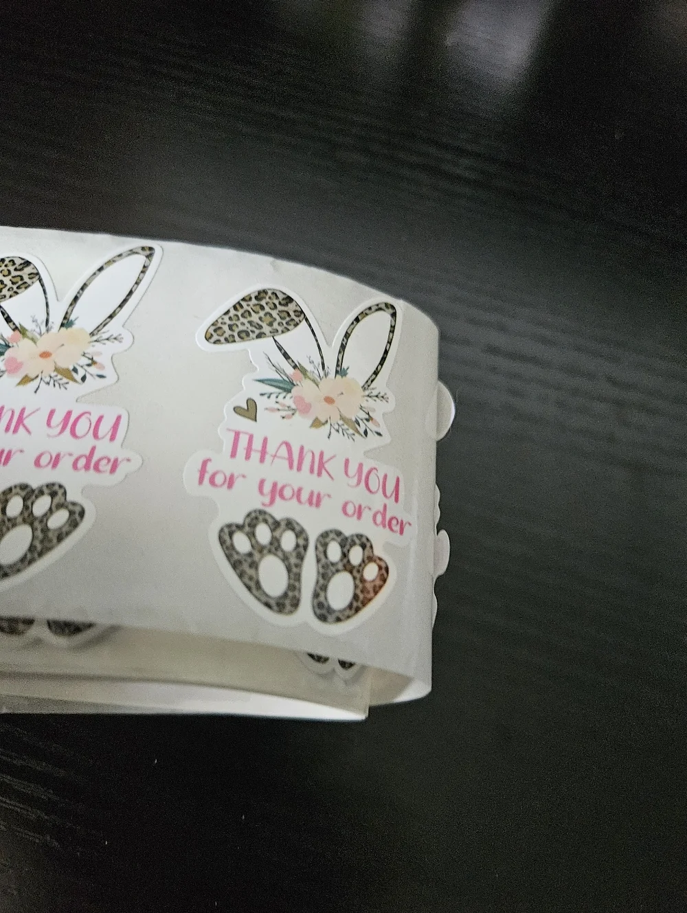 Bunny Thank You stickers